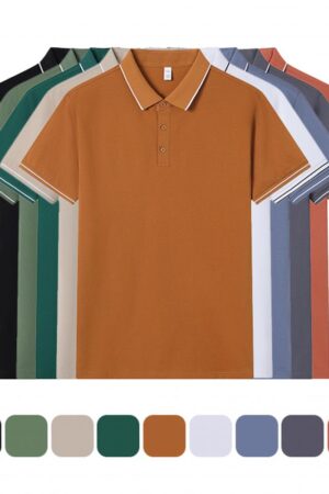 DVSF8287 40s200g DuPont Sorona Single-Side Patterned Polo Shirt