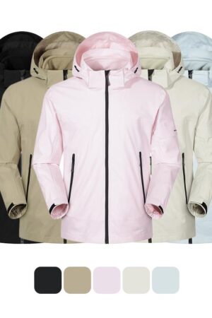DVS60061 Full Heat-Sealed Contrast Zipper Outdoor Waterproof Standard Polar Fleece Lining3-in-1 Jacket