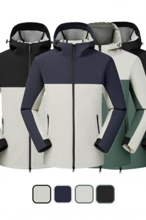 DVST2619 Quality Bound Edge Contrast Front Panel Single-Layer Softshell Hooded