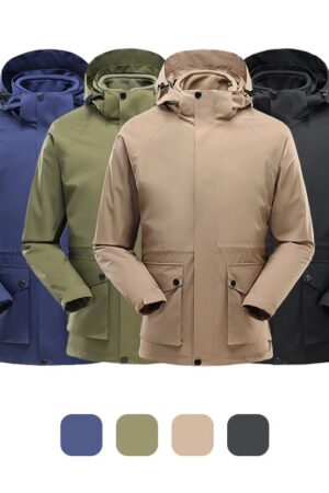 DVS81122 Business Casual Built-in Waist Drawstring Solid Color Jacket