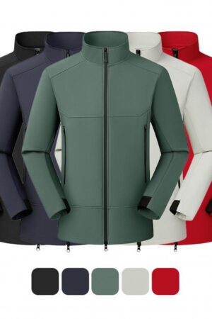 DVSB6502 Super Value Contrast Zipper Stand Collar Softshell Jacket