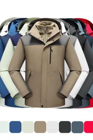 DVS86101 Value Matching Ultra-Soft Lining Color-Block3-in-1 Jacket