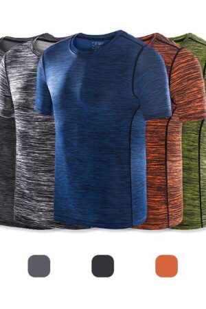Tyson Wolf T02真正Silver Ion Vibrant Quick-Dry Antibacterial Deodorizing Sports Crew Neck T-Shirt