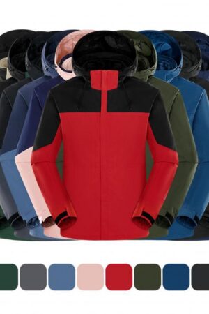 DVSL5J20 Classic Color-Block Full Seam-Taped Waterproof 3-in-1 Jacket