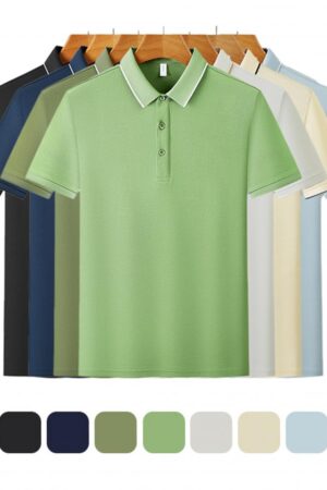 DVS25F51 7A Antibacterial230g DuPont Sorona Single-Side Double-Face Collar Polo Shirt