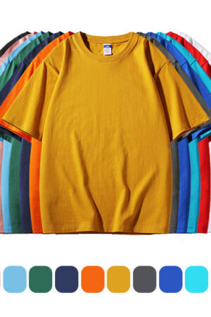 DVSSY22240 16 s 240 g Heavyweight Loose Fit Drop Shoulder Fit Pure Cotton Crew Neck T-Shirt