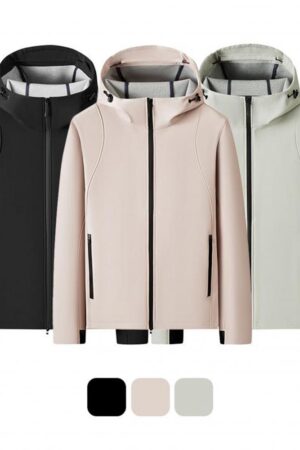 DVST2620 Quality Bound Edge Solid Color Paneled Single-Layer Women's Softshell Hooded