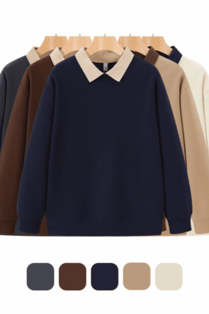 DVS38810 New Oxygen Cotton Unlined Youthful Drop-Shoulder Lapel Sweatshirt