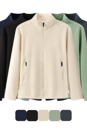 DVSD6608 Fashion Casual Youthful Double-Face Polar Fleece Stand Collar Jacket - Uniqlo-Style Best Seller