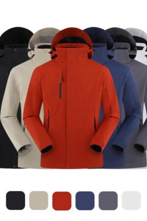 DVS4RC06 Full Heat-Sealed Solid Color Waterproof Standard 3-in-1 Jacket