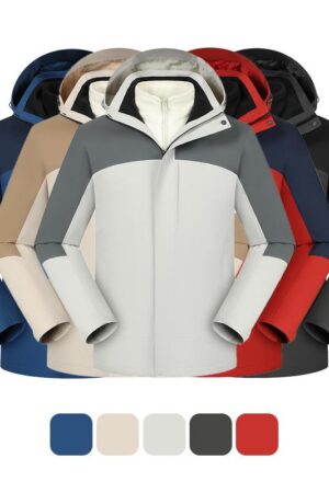DVS98022 National Standard L 2 Waterproof T 900 YKK Zipper Color-Accented Down 3-in-1 Jacket
