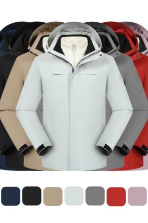 DVS98012 National Standard L 2 Waterproof T 900 YKK Zipper Solid Color Down 3-in-1 Jacket