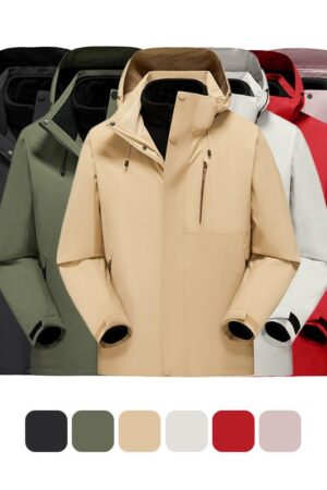 DVS88781 High Quality Fashion Couple Style National Standard Waterproof Anti-Static Polar Fleece 3-in-1 Jacket