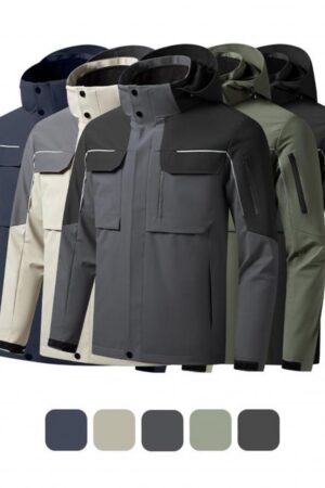 DVSX1617 Fashion Industrial Style High Breathability Waterproof Snow-Proof National Standard Waterproof Hardshell++3-in-1 Jacket
