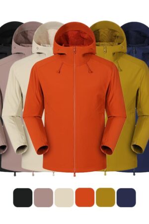 DVS71066 Brand Style Windproof Water-Repellent Abrasion-Resistant Zipper Style Business Casual Softshell Jacket
